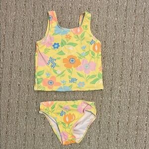 TBBC Floral Yellow Tankini Set